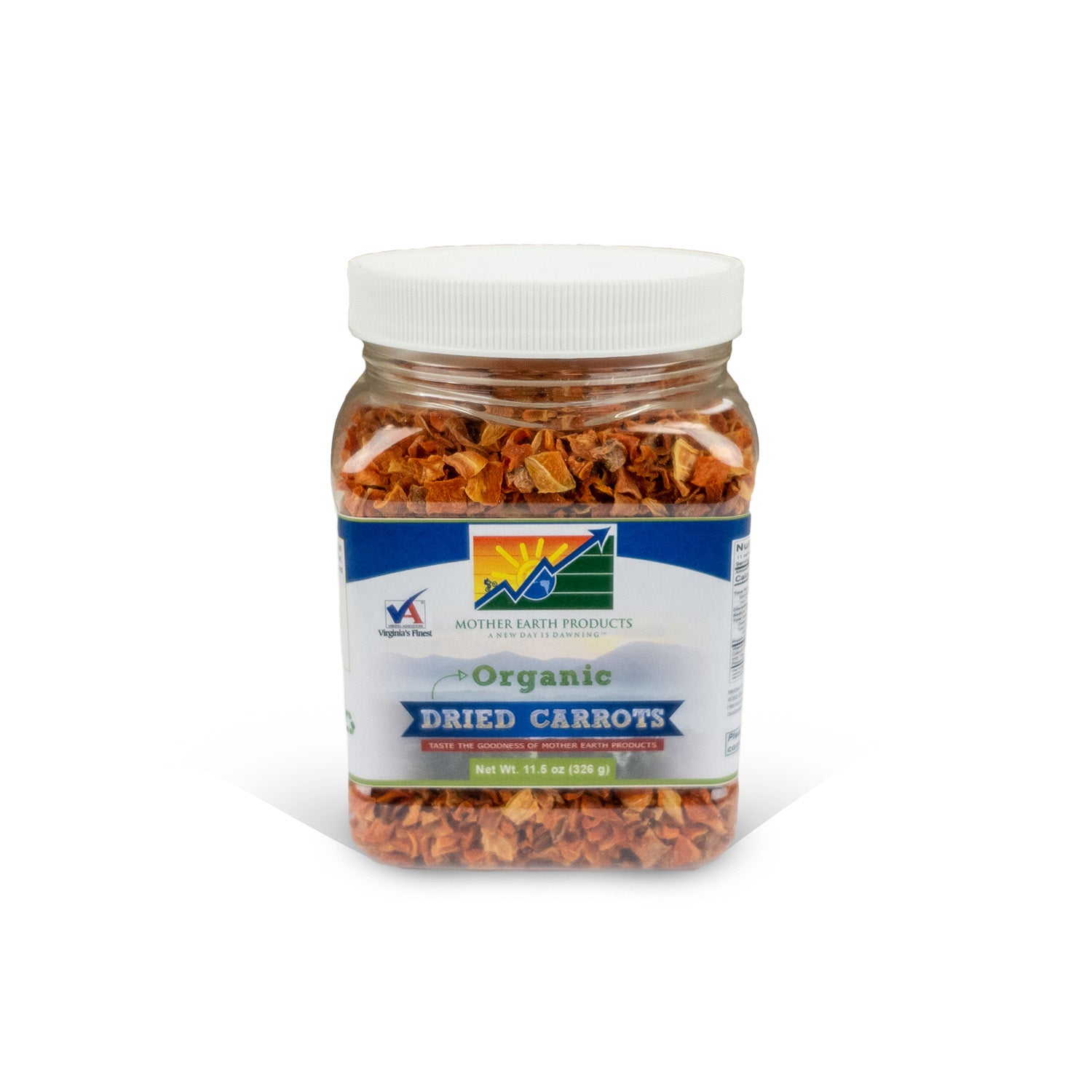 Organic Dried Carrots Quart Jar